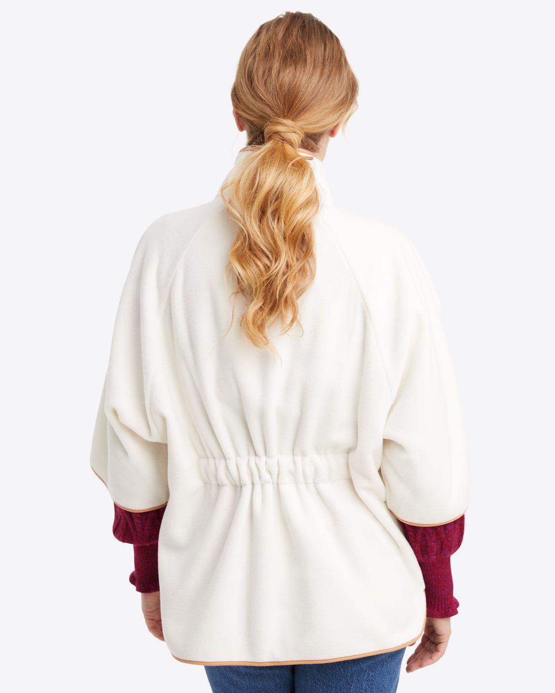 Belted Fleece Jacket in Ivory sold by Draper James product image thumbnail 3