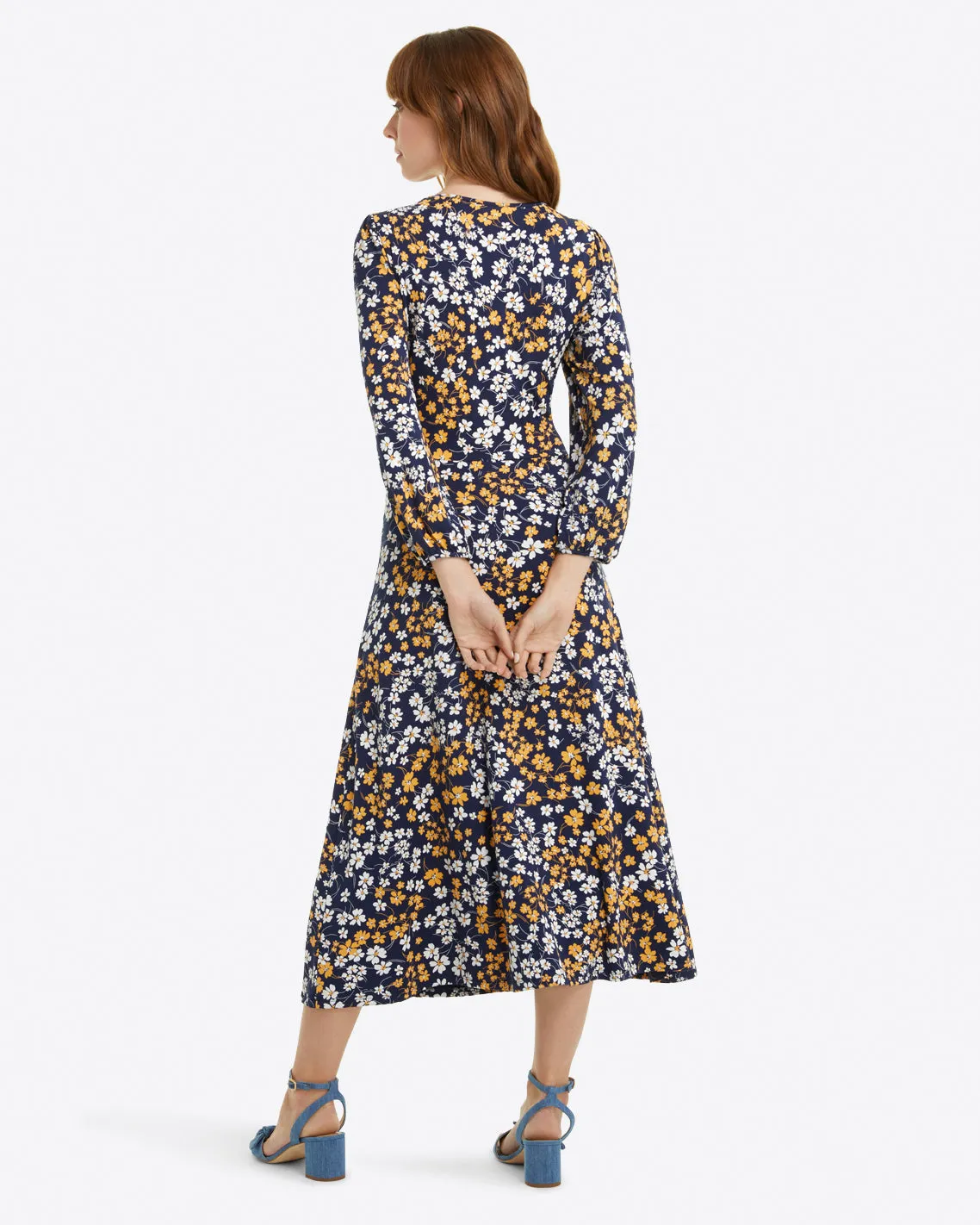 Fit & Flare Dress in Fall Field Flowers sold by Draper James product image thumbnail 2