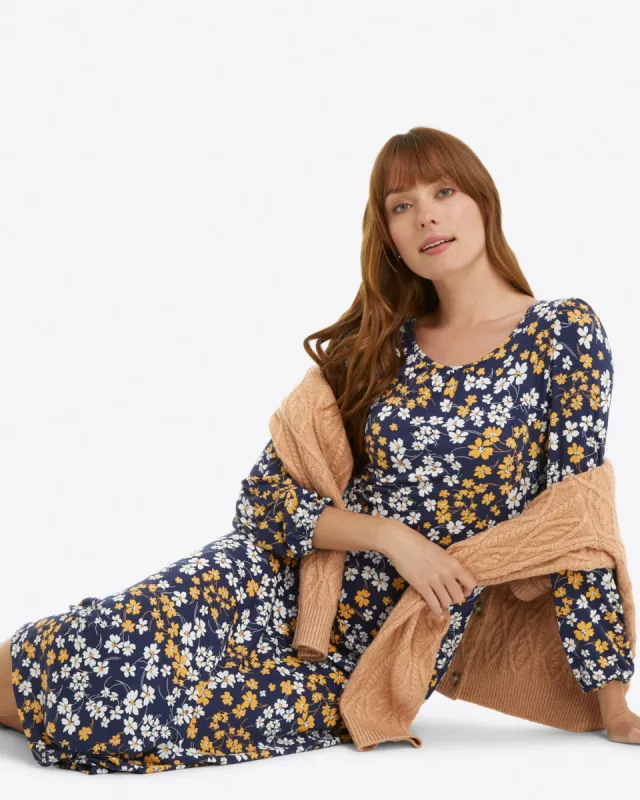 Fit & Flare Dress in Fall Field Flowers sold by Draper James