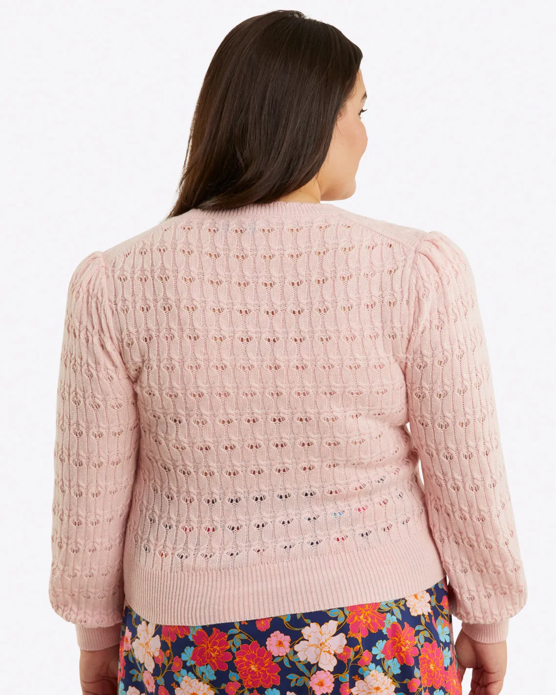 Puff Sleeve Sweater in Pointelle sold by Draper James product image thumbnail 5