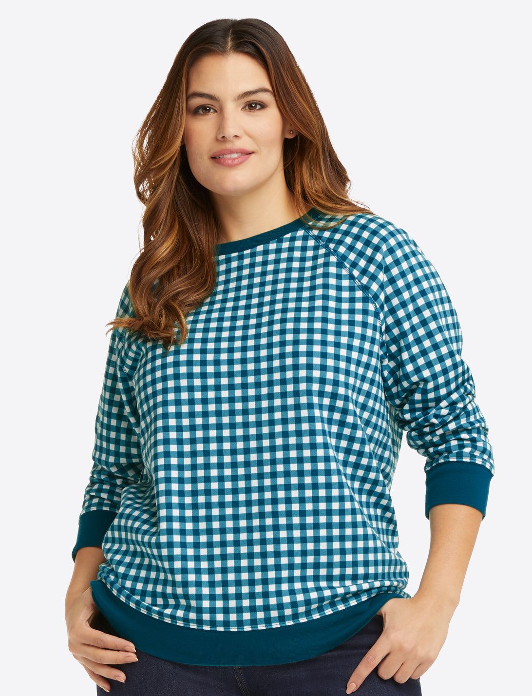 Natalie Sweatshirt in Gingham sold by Draper James product image thumbnail 8
