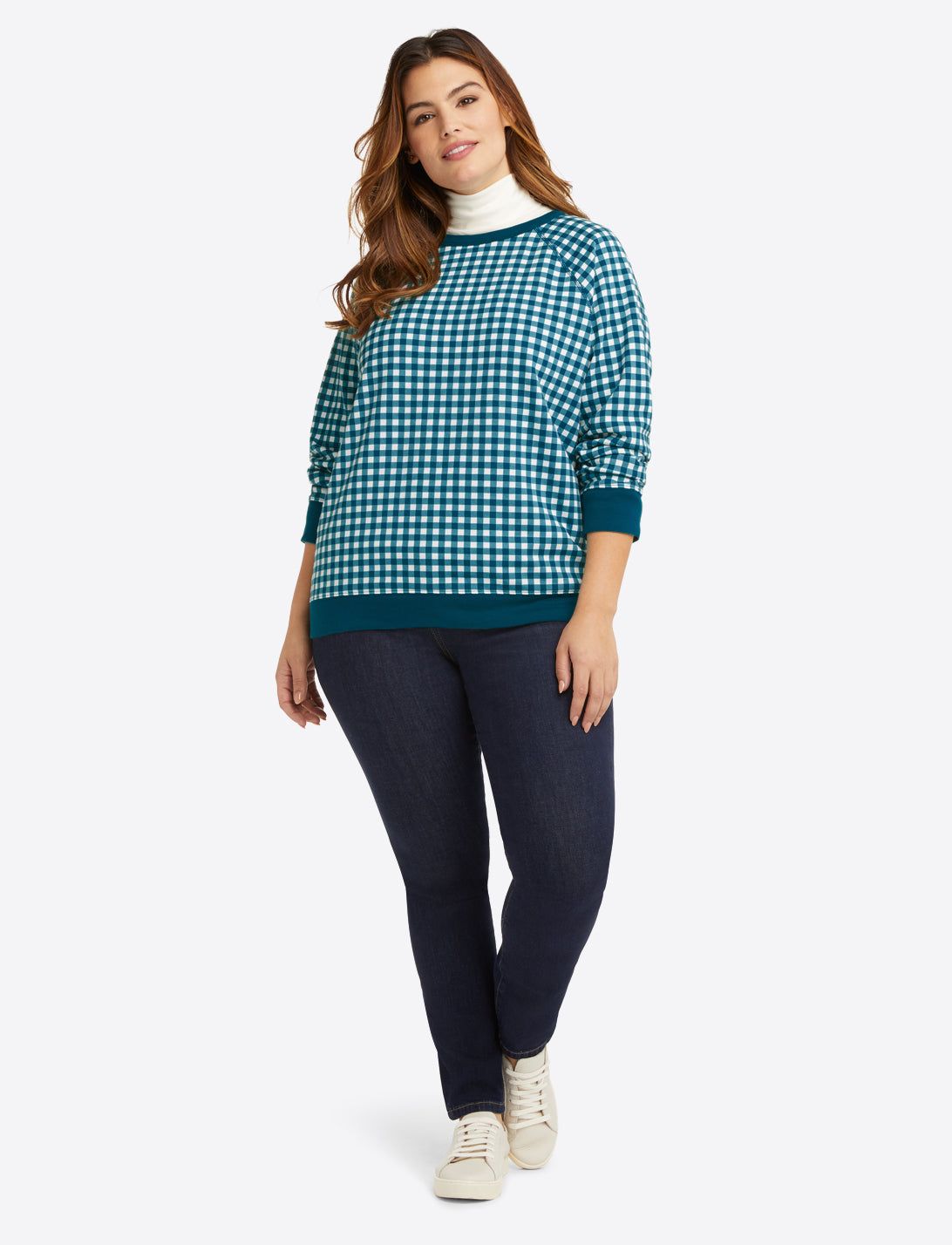 Natalie Sweatshirt in Gingham sold by Draper James product image thumbnail 6