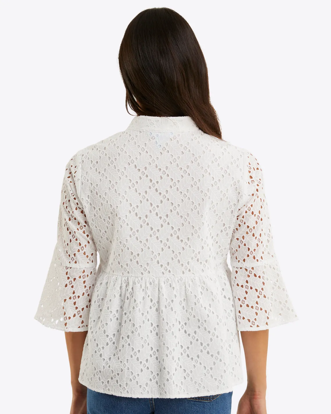 Maya Top in Eyelet sold by Draper James product image thumbnail 2
