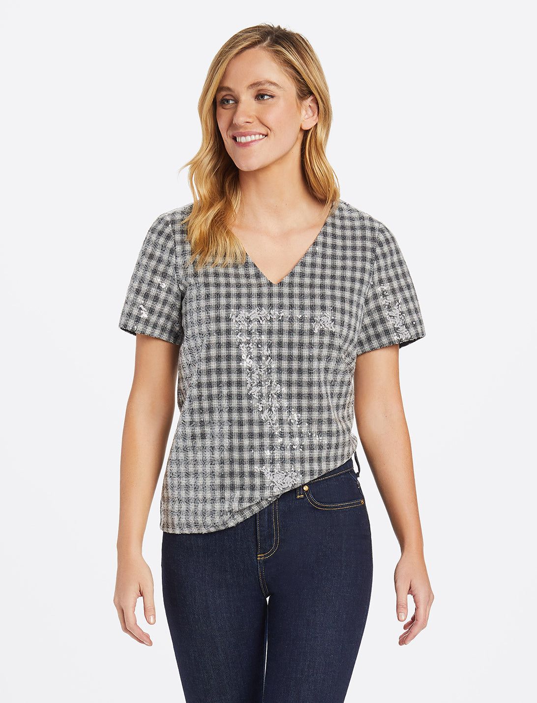 Collection Sequin Top sold by Draper James