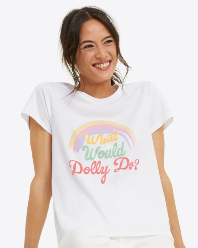 What Would Dolly Do Rainbow T-Shirt sold by Draper James