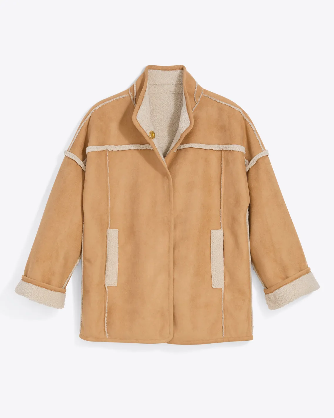 Reversible Sherpa Jacket sold by Draper James product image thumbnail 4