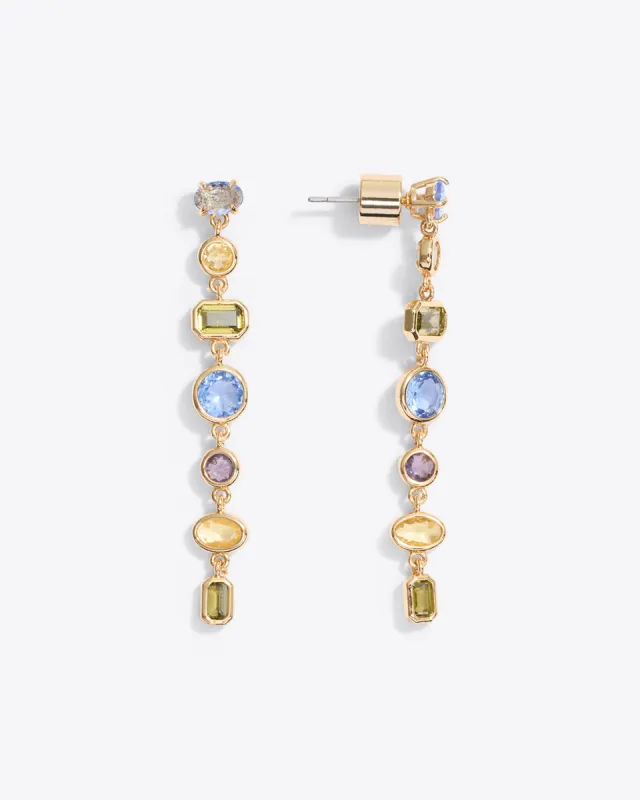 Linear Drop Gem Earrings sold by Draper James