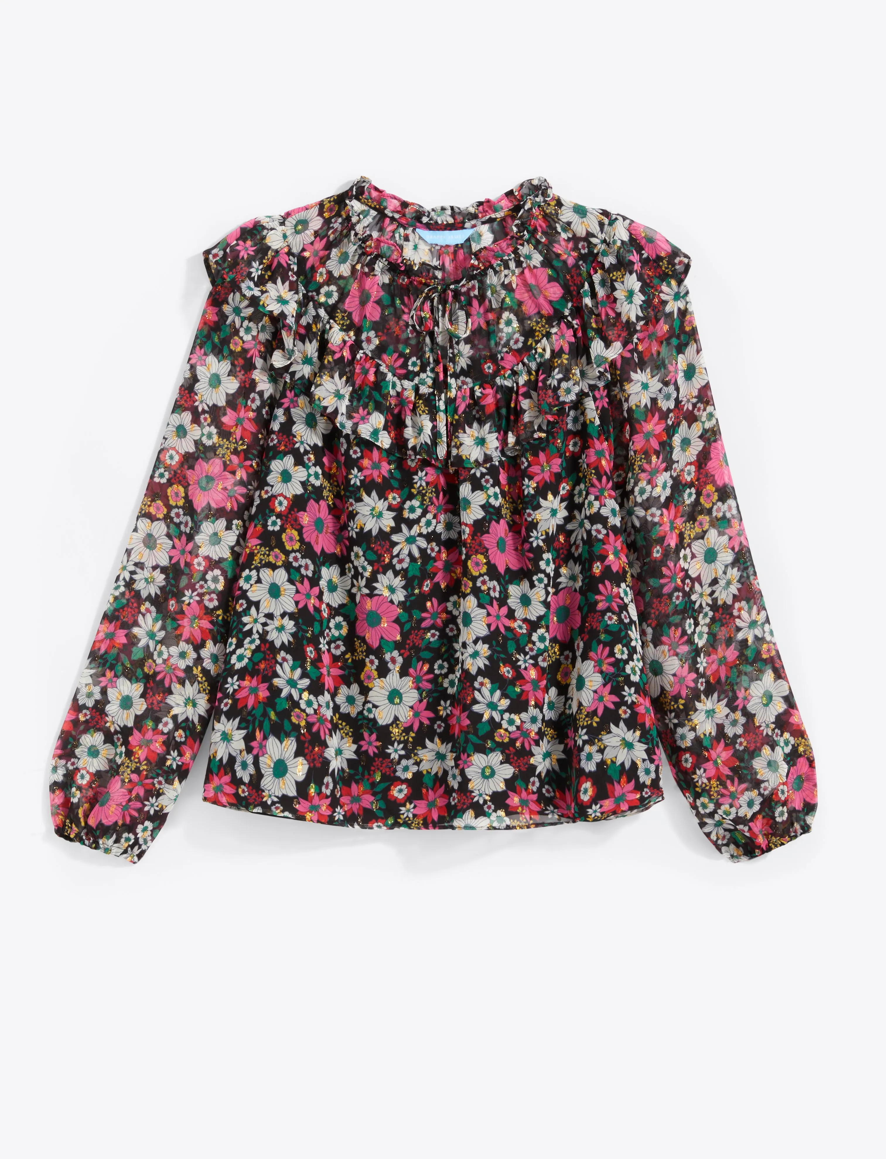 Callista Top in Amaryllis Fil Coupe sold by Draper James product image thumbnail 2