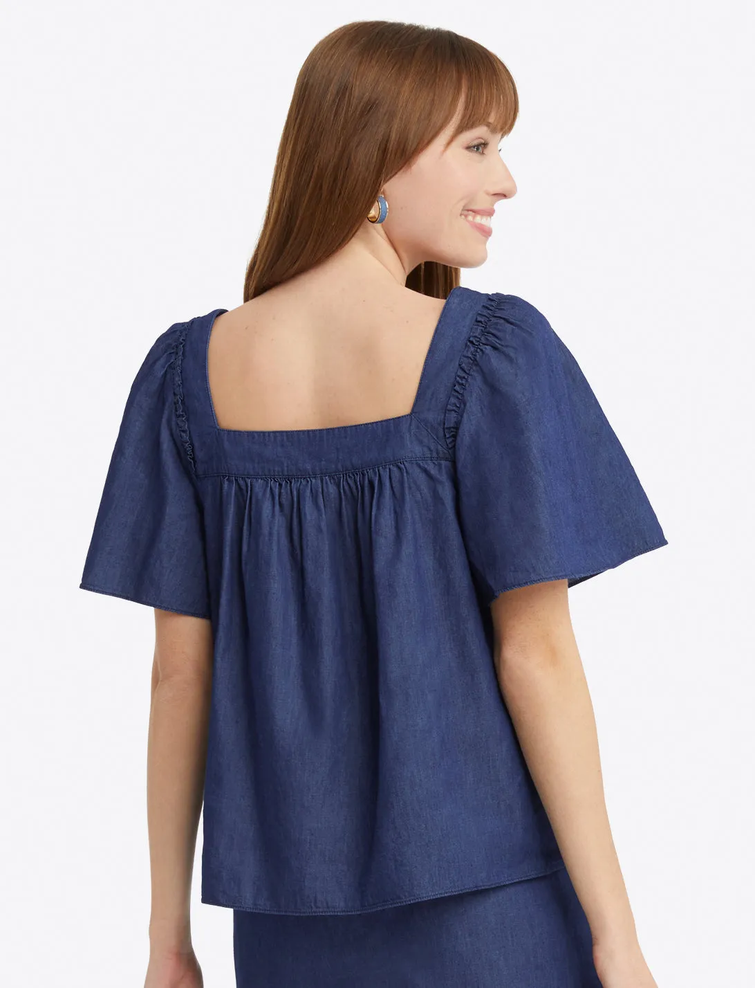 Maren Top in Chambray sold by Draper James product image thumbnail 2