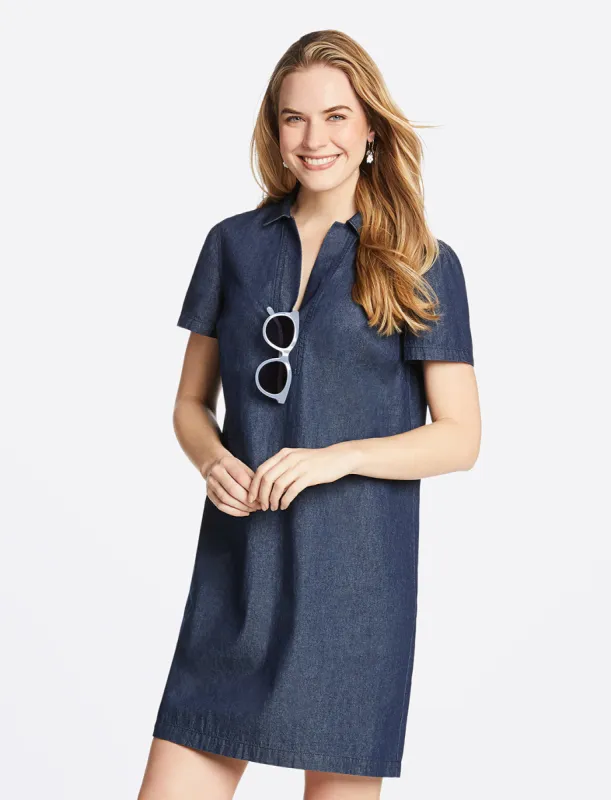 Collared Chambray Shift Dress sold by Draper James