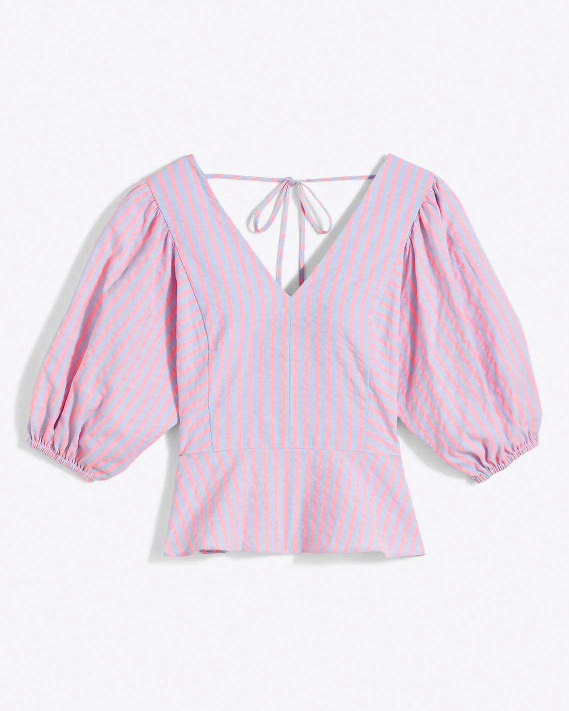 Terrie Tie Back Top in Seersucker Stripe sold by Draper James product image thumbnail 2