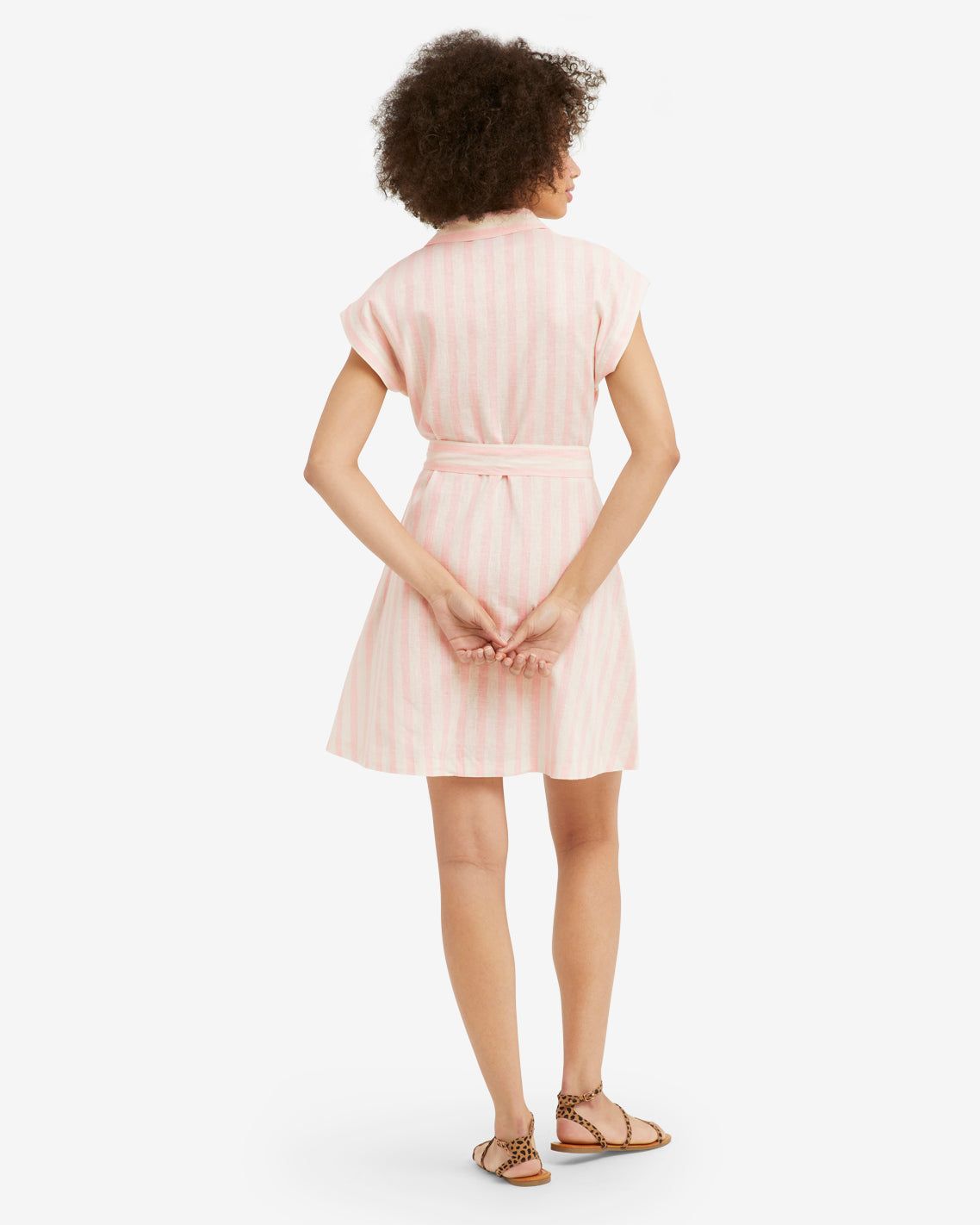 Trisha Shirtdress in Pink Cabana Stripe sold by Draper James product image thumbnail 5