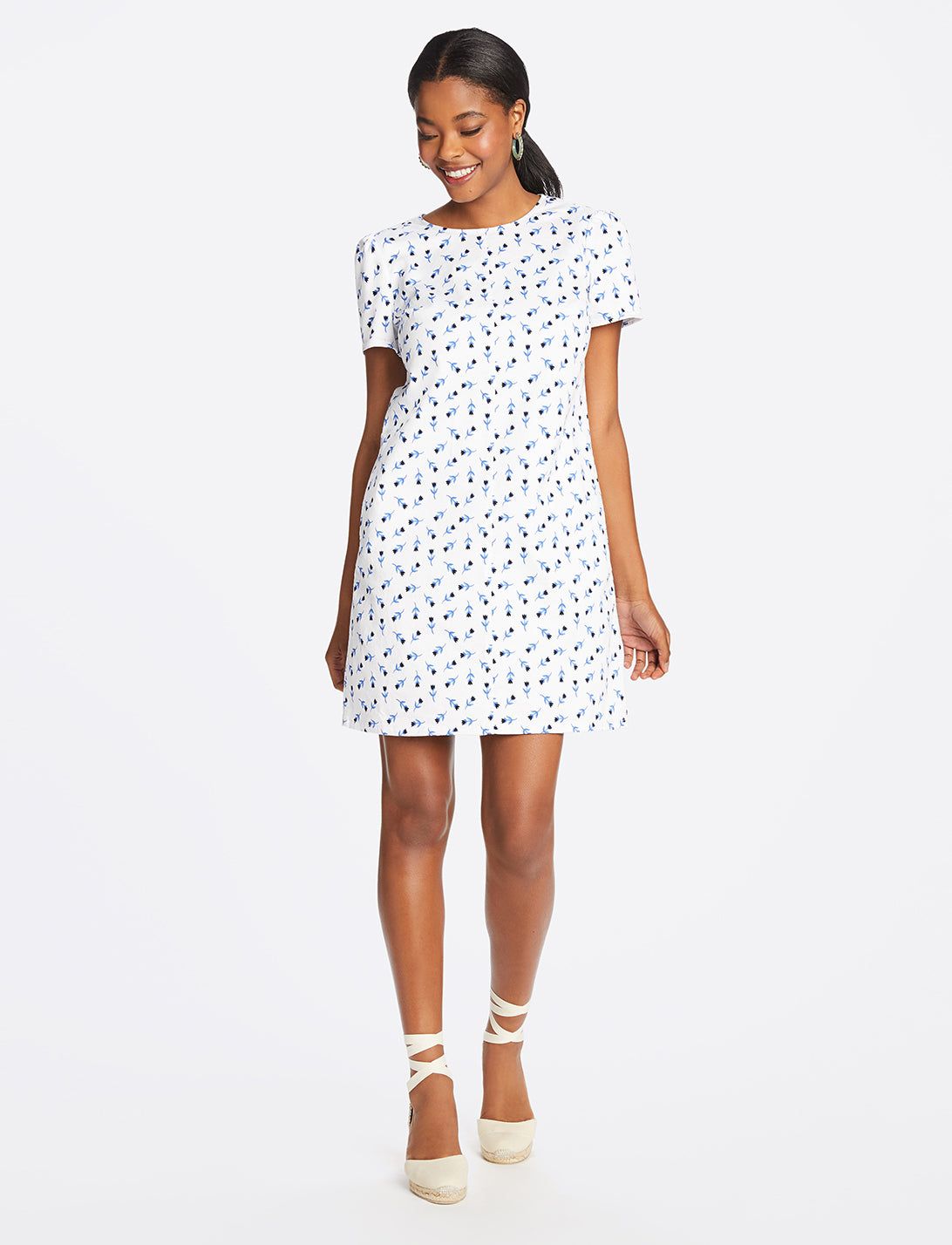 Printed Denim Shift sold by Draper James product image thumbnail 4