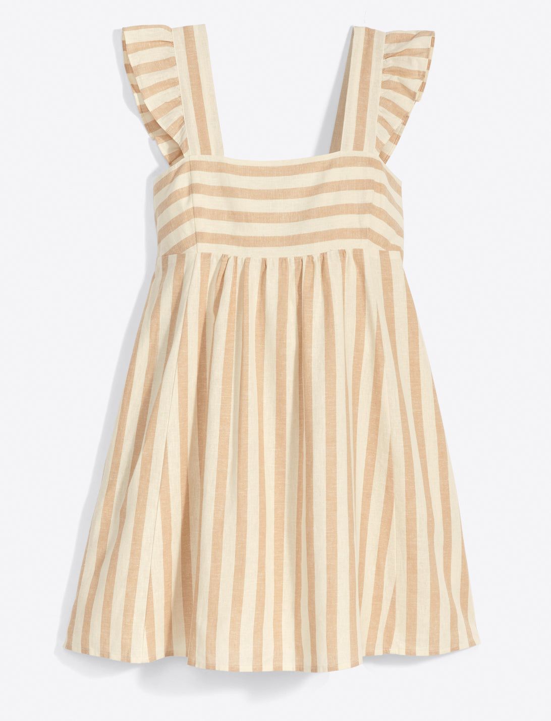 Maddie Babydoll Dress in Camel Cabana Stripe sold by Draper James product image thumbnail 2