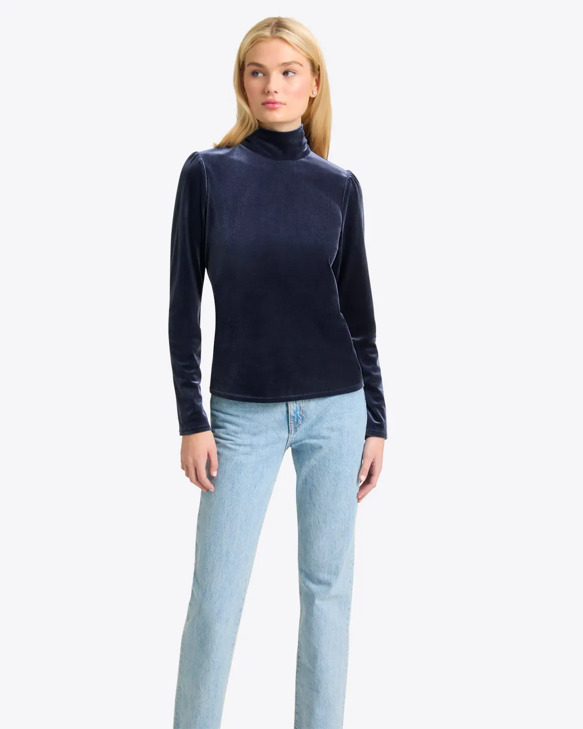 Turtleneck Top in Velvet sold by Draper James product image thumbnail 4