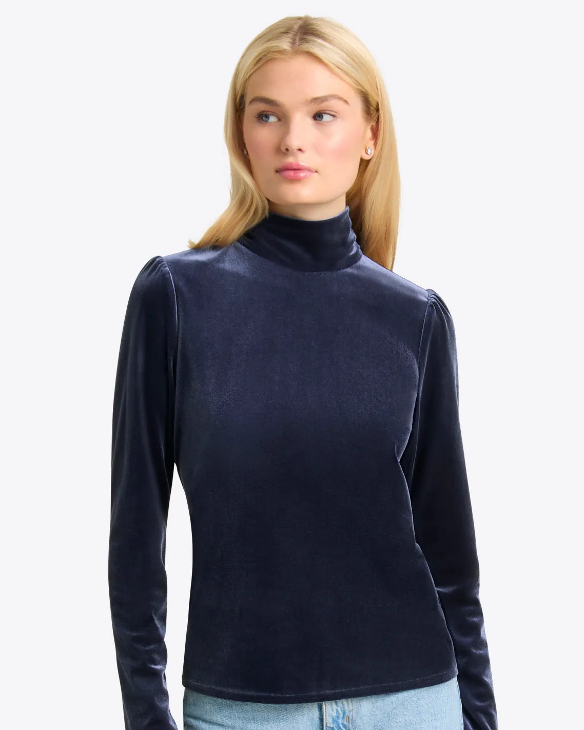 Turtleneck Top in Velvet sold by Draper James