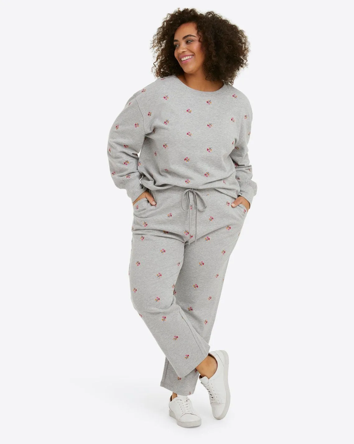 Natalie Sweatpants in Embroidered Viola sold by Draper James product image thumbnail 5