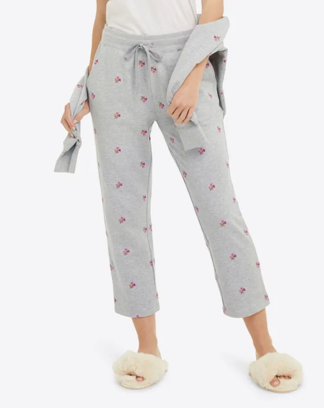 Natalie Sweatpants in Embroidered Viola sold by Draper James