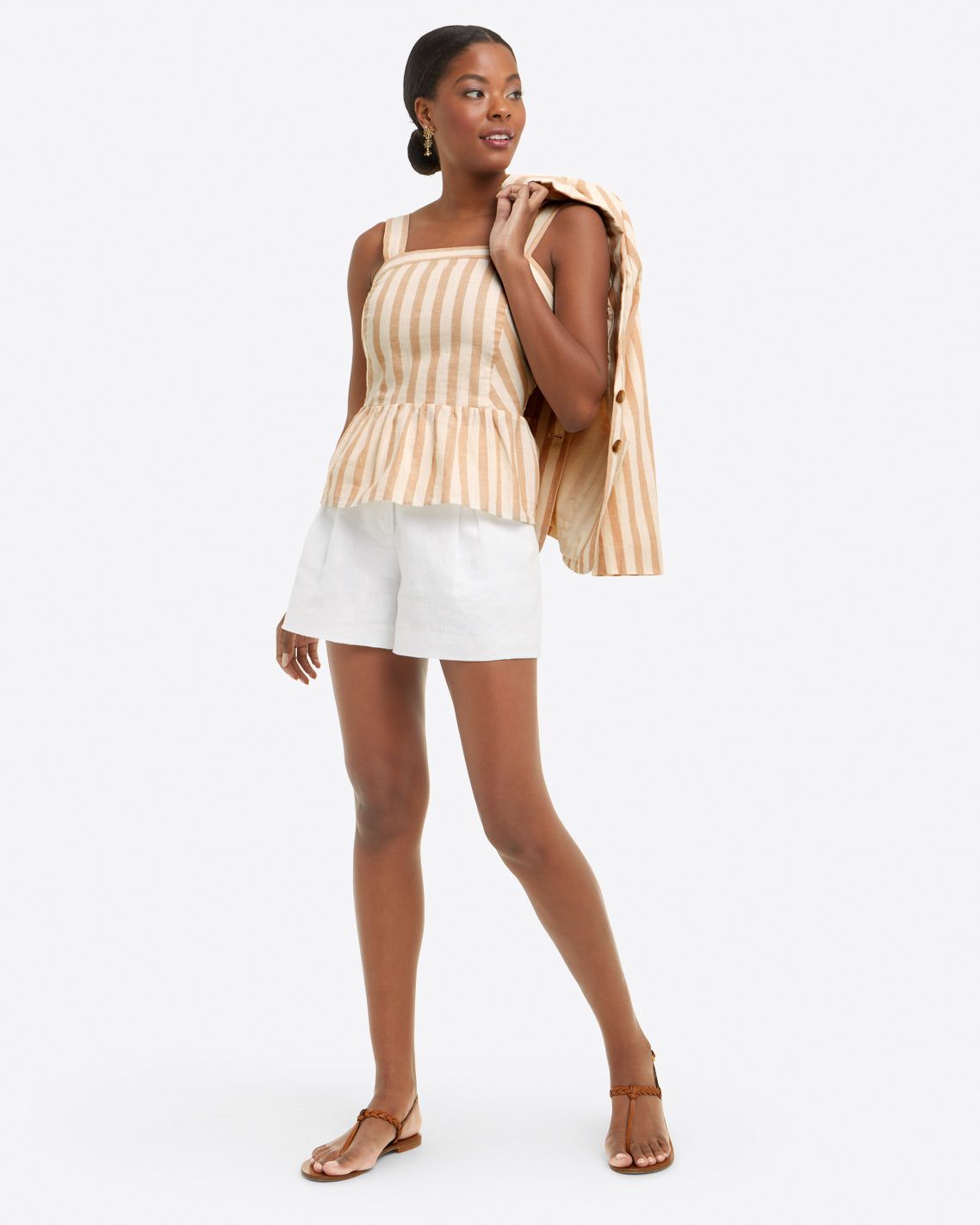 Peplum Top in Awning Stripe sold by Draper James product image thumbnail 4