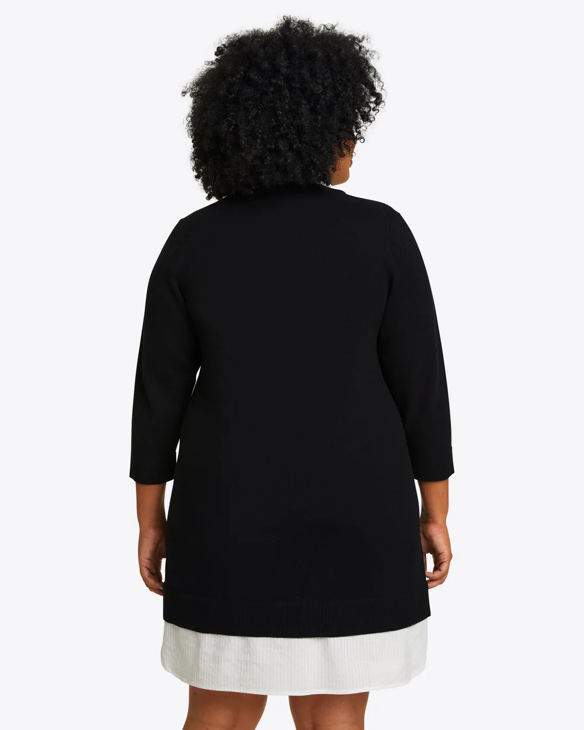 Wool and Cotton Combo Sweaterdress in Black sold by Draper James product image thumbnail 4