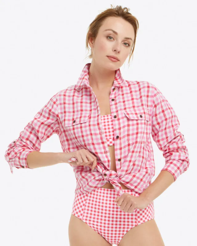 Retro High Waisted Bikini Bottoms sold by Draper James