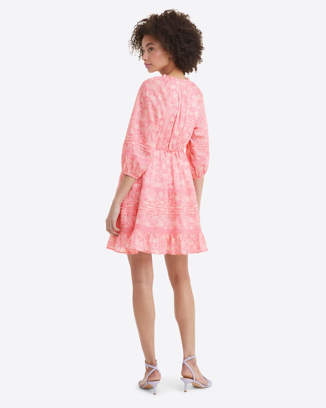 Kellie Babydoll Dress in Pink Paisley sold by Draper James product image thumbnail 4