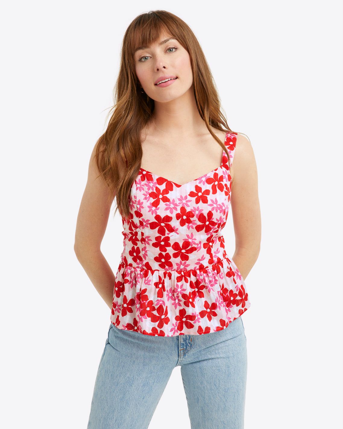 Martie Tie Back Top in Flying Daisies sold by Draper James