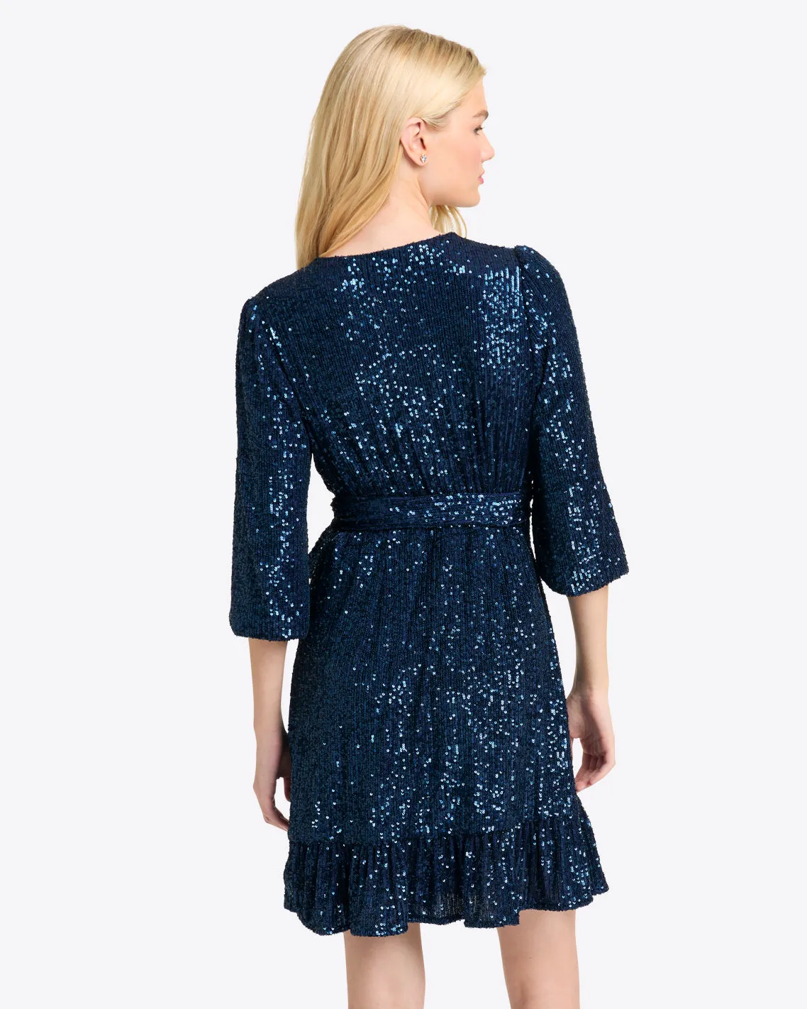Reba Wrap Dress in Sequins sold by Draper James product image thumbnail 2