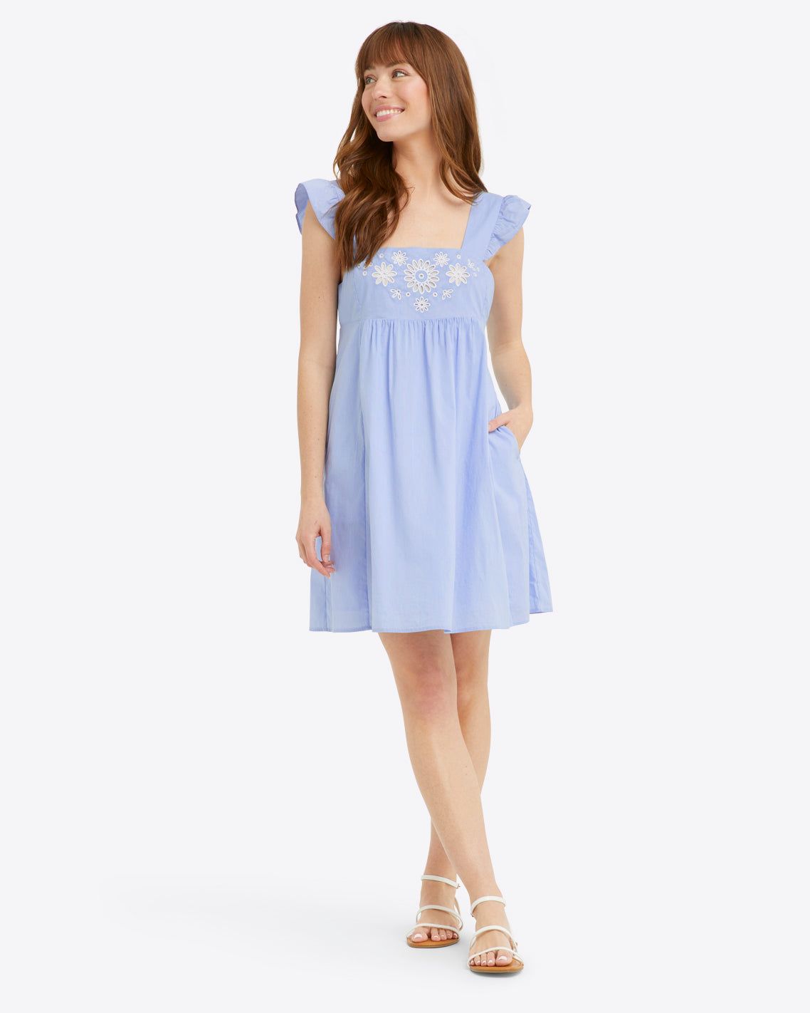 Maddie Embroidered Babydoll Dress sold by Draper James