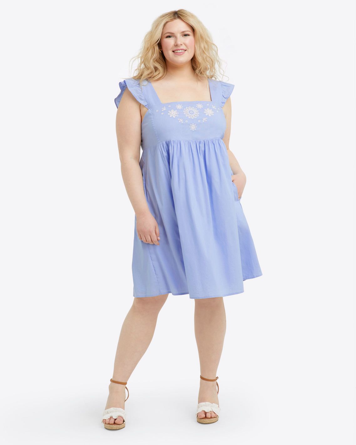 Maddie Embroidered Babydoll Dress sold by Draper James product image thumbnail 3