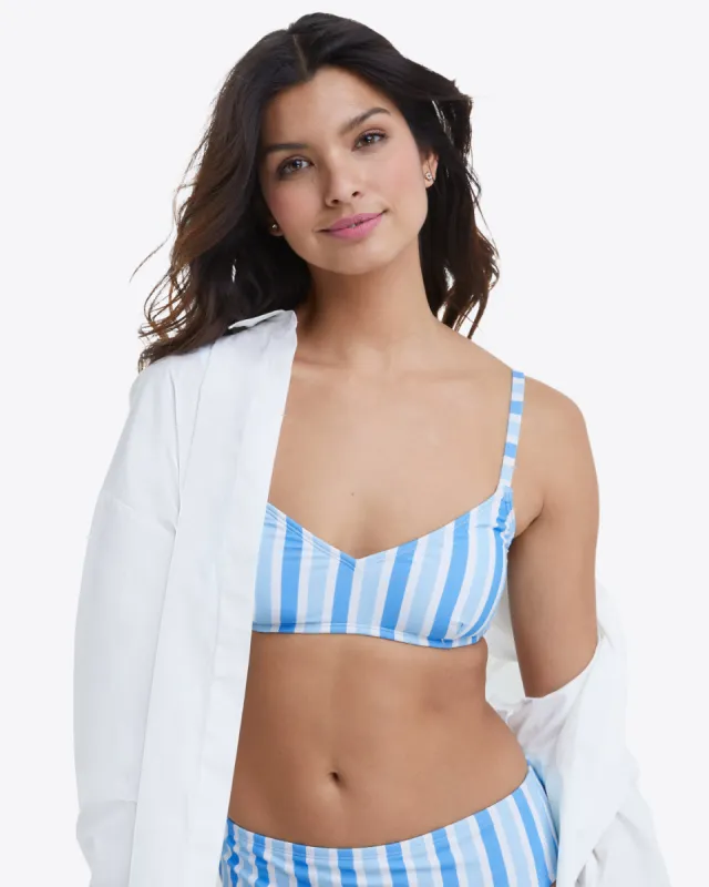 Bikini Top in Awning Stripe sold by Draper James