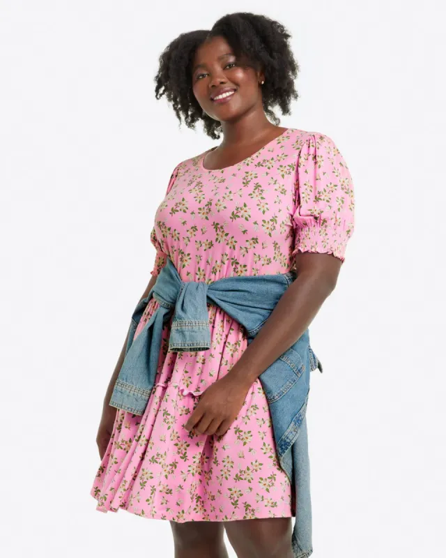 Lee Ann Dress in Pink Magnolia sold by Draper James
