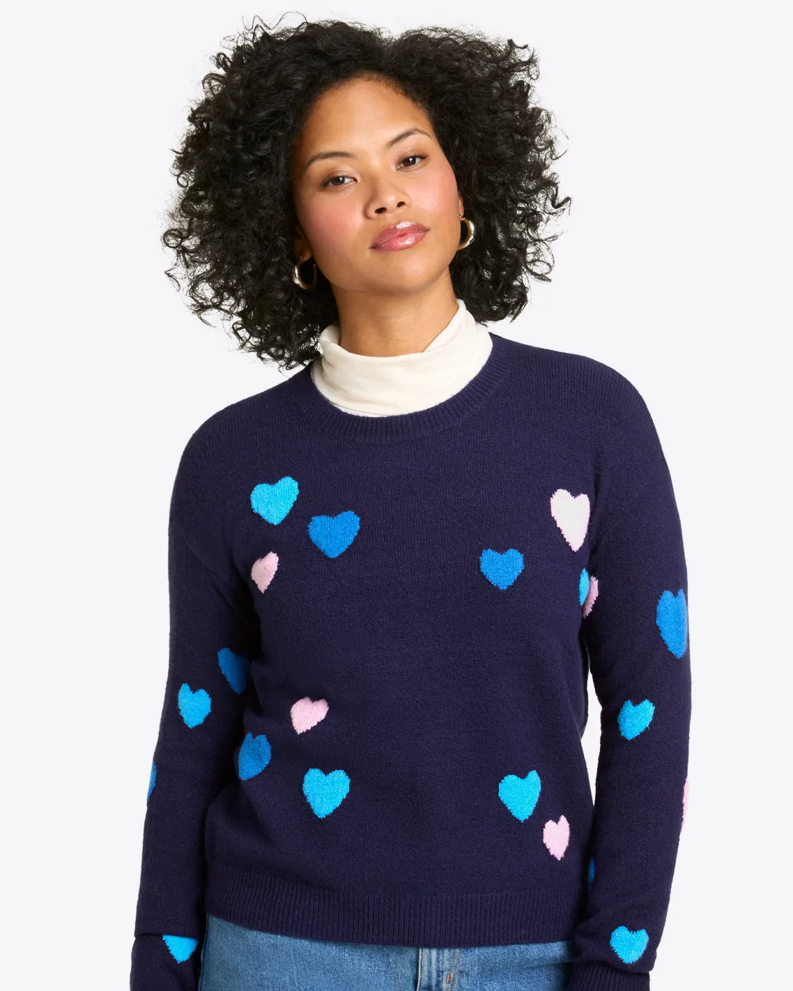 Multi Heart Crewneck Sweater sold by Draper James