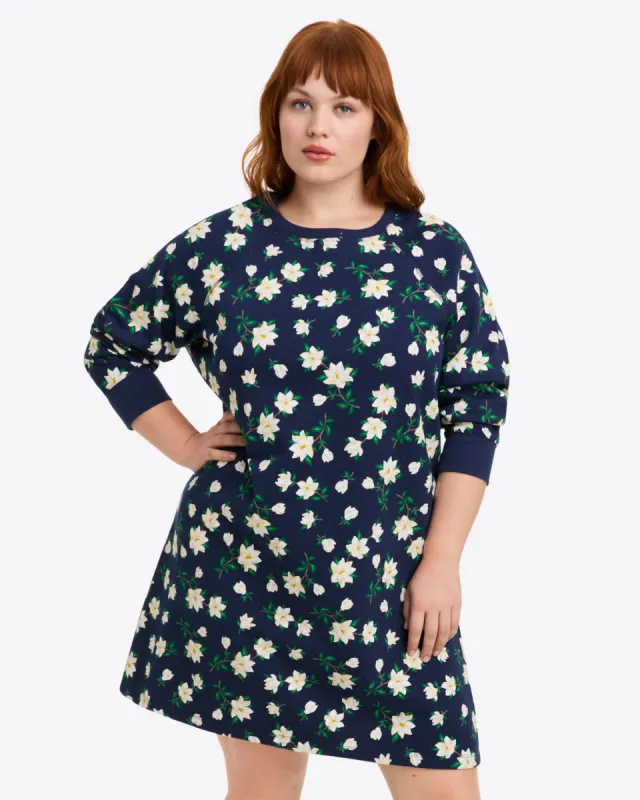 Natalie Sweatshirt Dress in Magnolia sold by Draper James