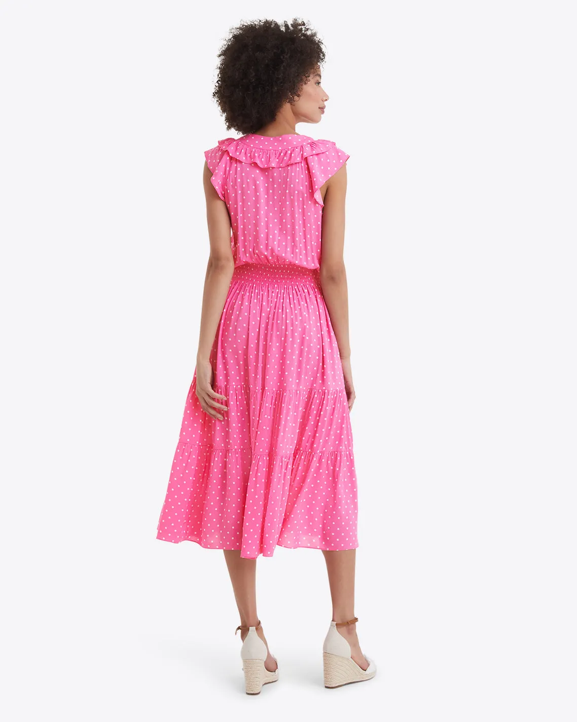 Marie Midi Dress in Polka Dots sold by Draper James product image thumbnail 4