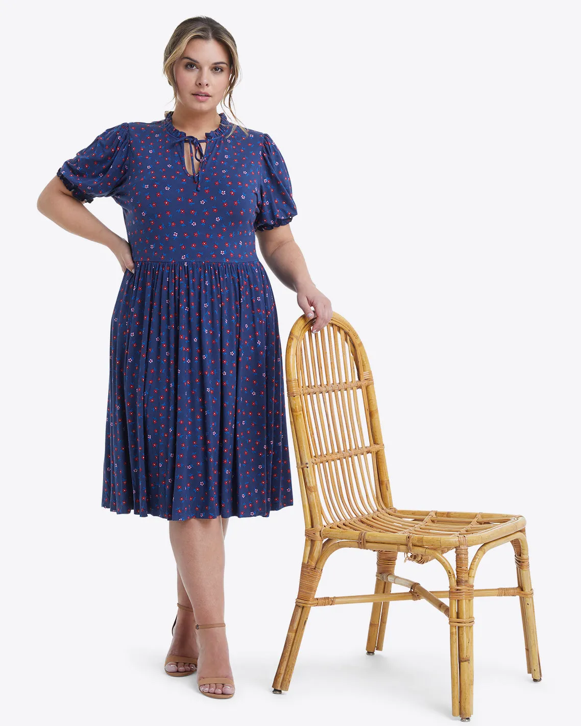 Nanci Dress in Falling Daisies sold by Draper James product image thumbnail 5