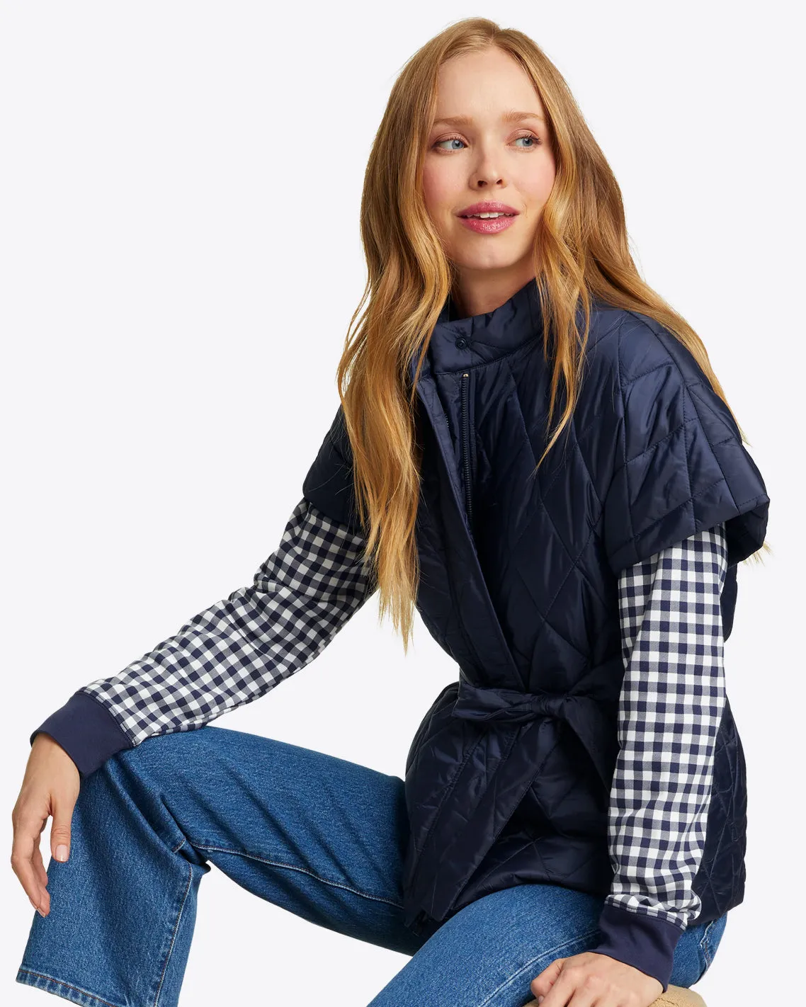 Short Sleeve Puffer Jacket sold by Draper James