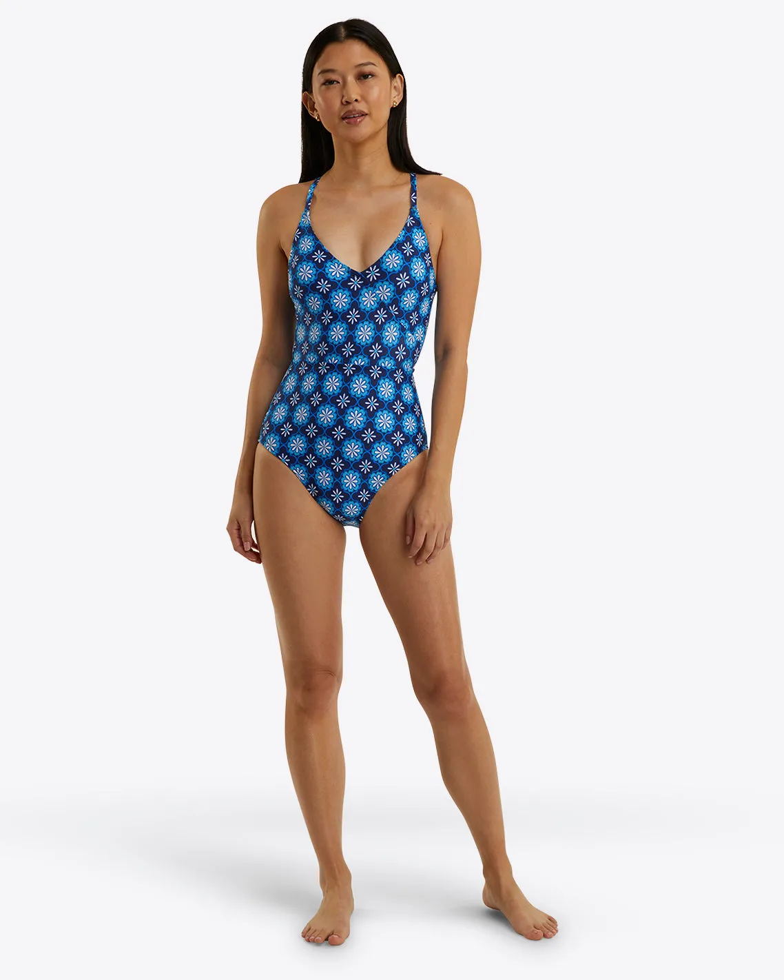 Crossover One Piece Swimsuit sold by Draper James product image thumbnail 3