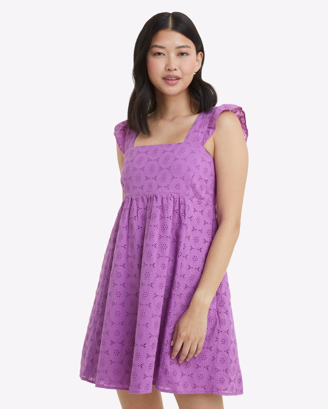 Maddie Babydoll Dress in Eyelet sold by Draper James product image thumbnail 4
