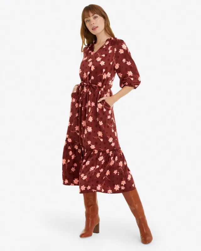 Martina Popover Dress in Magnolia Dot sold by Draper James