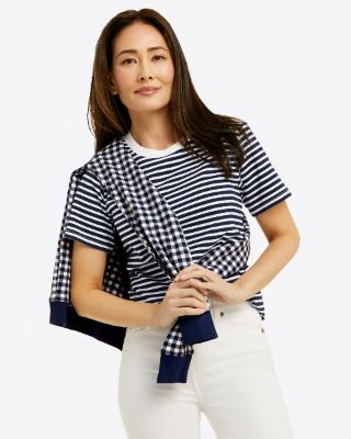 Crewneck T-Shirt in Nautical Stripe sold by Draper James