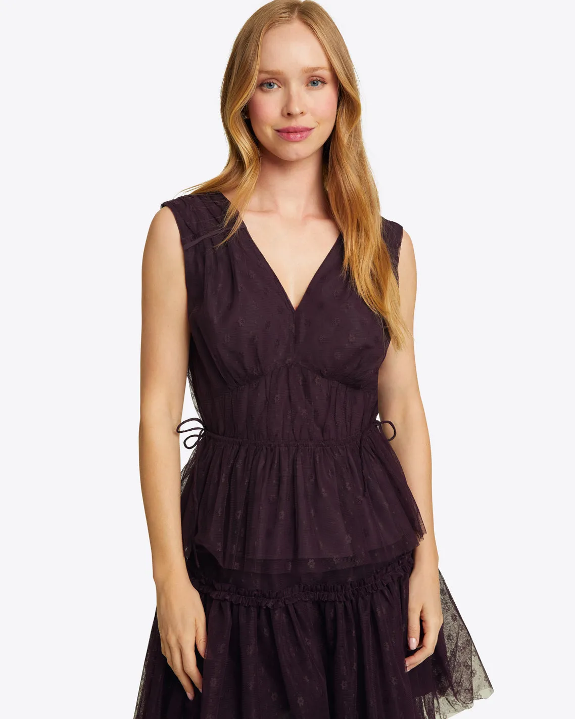 Morgan Top in Plum Tulle sold by Draper James product image thumbnail 5