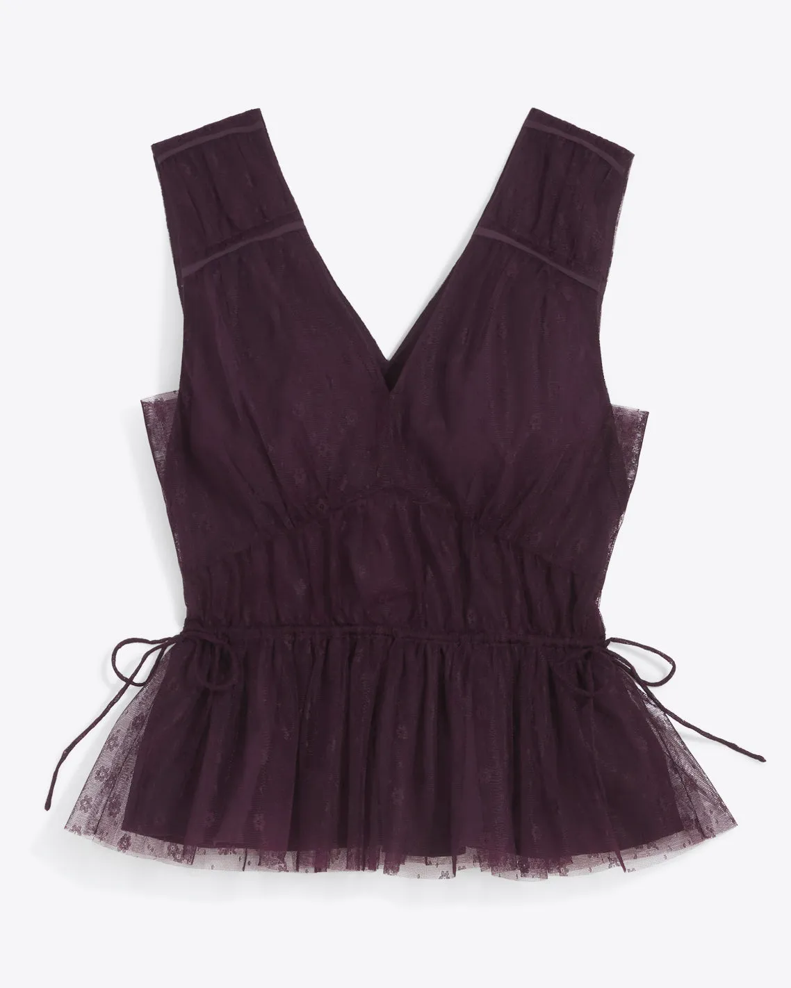 Morgan Top in Plum Tulle sold by Draper James product image thumbnail 2