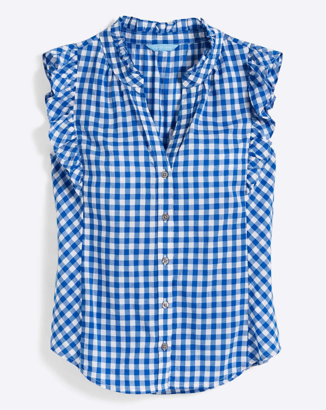 Sleeveless Button Down in Blue Gingham sold by Draper James product image thumbnail 2