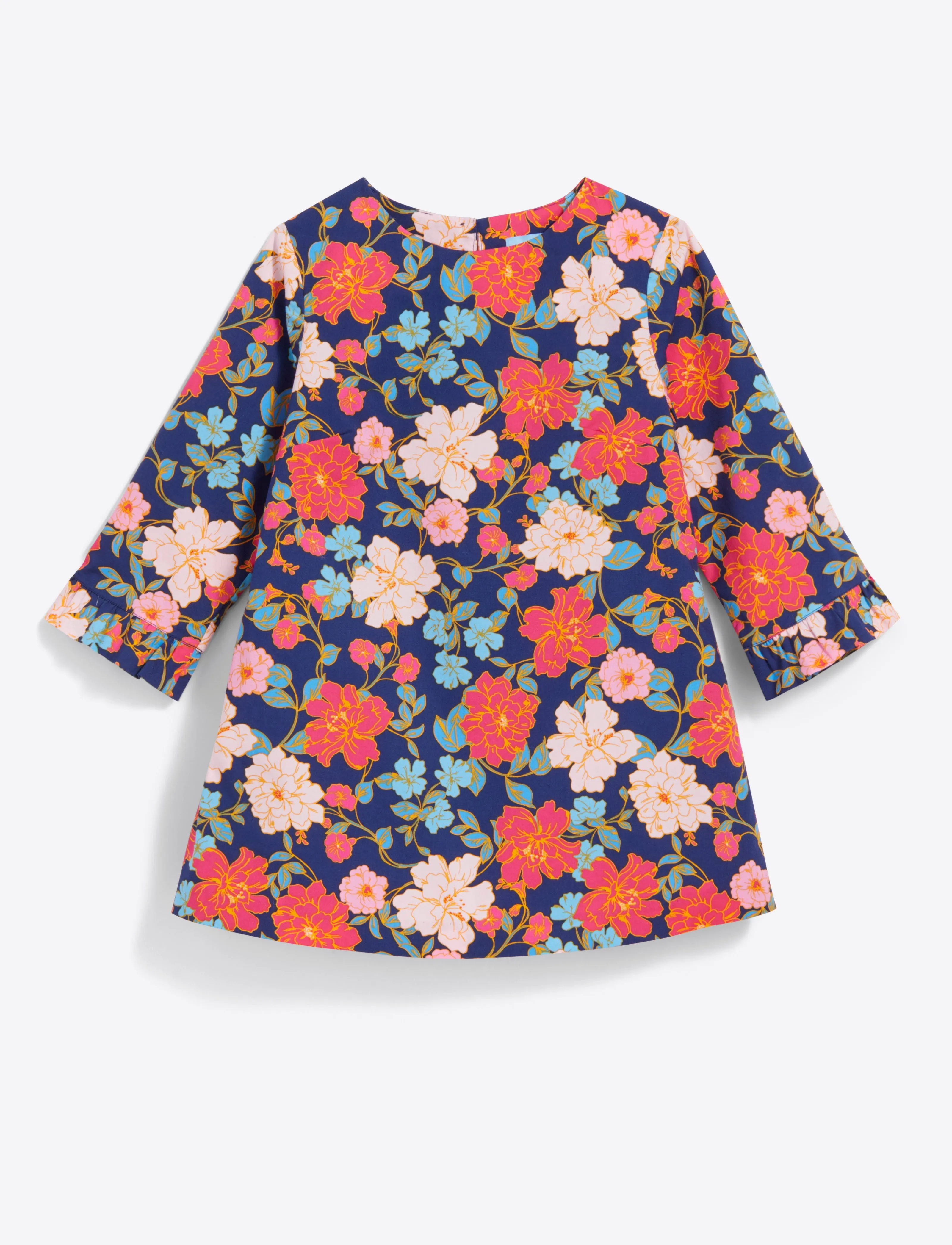 Girls Ruffle Shift Dress in Stretch Poplin sold by Draper James product image thumbnail 2