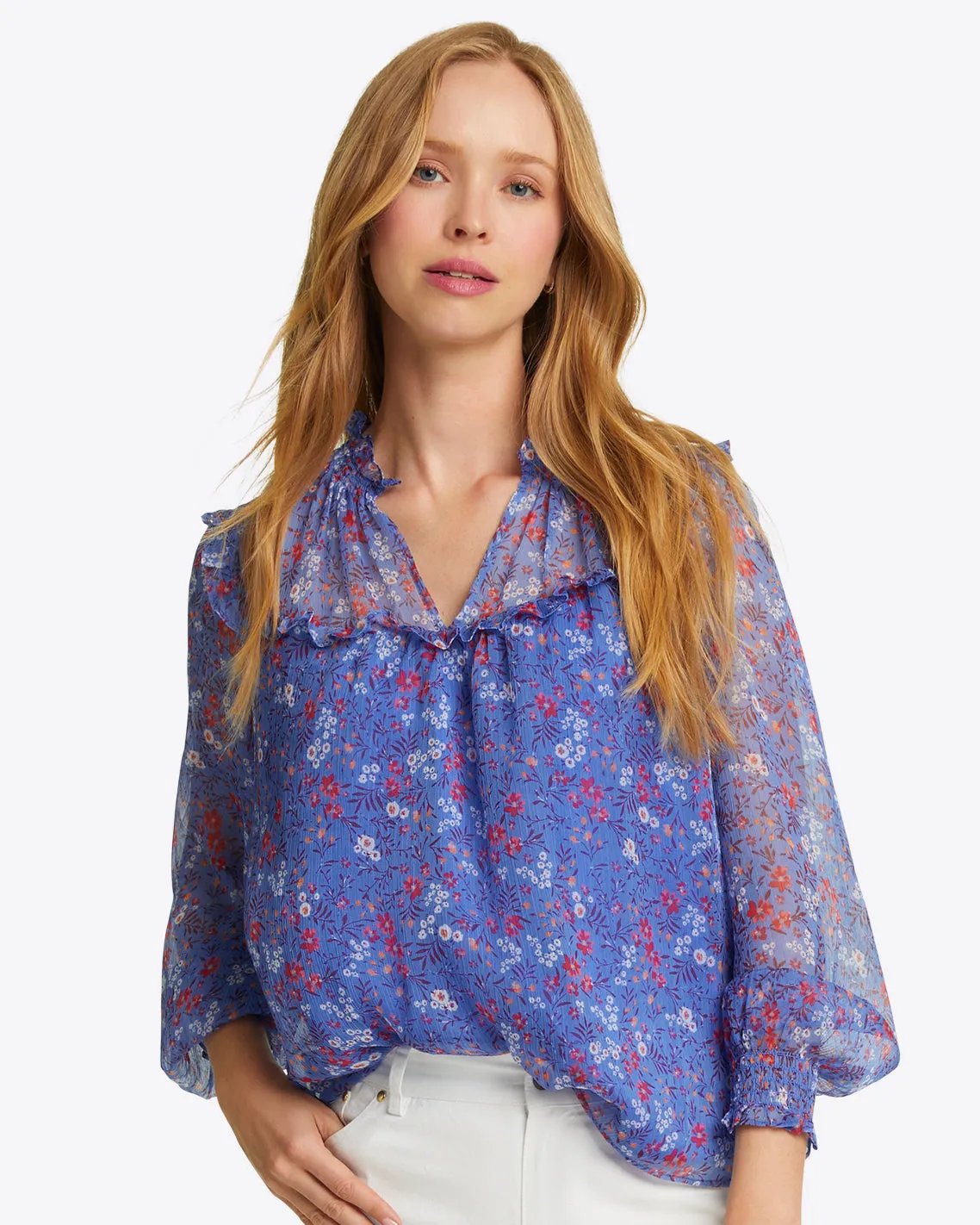 Gretchen Top in Garden Posy sold by Draper James