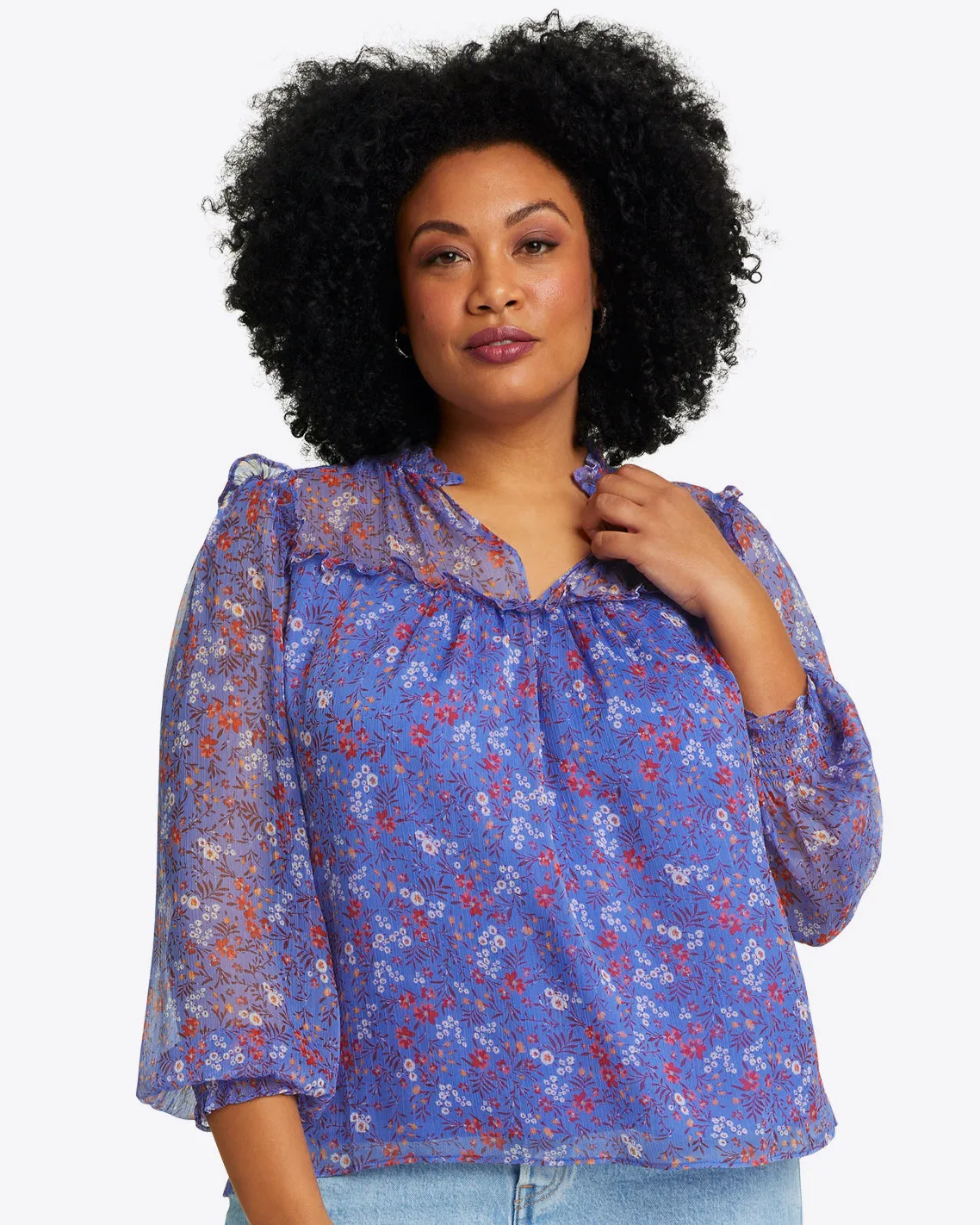 Gretchen Top in Garden Posy sold by Draper James product image thumbnail 5