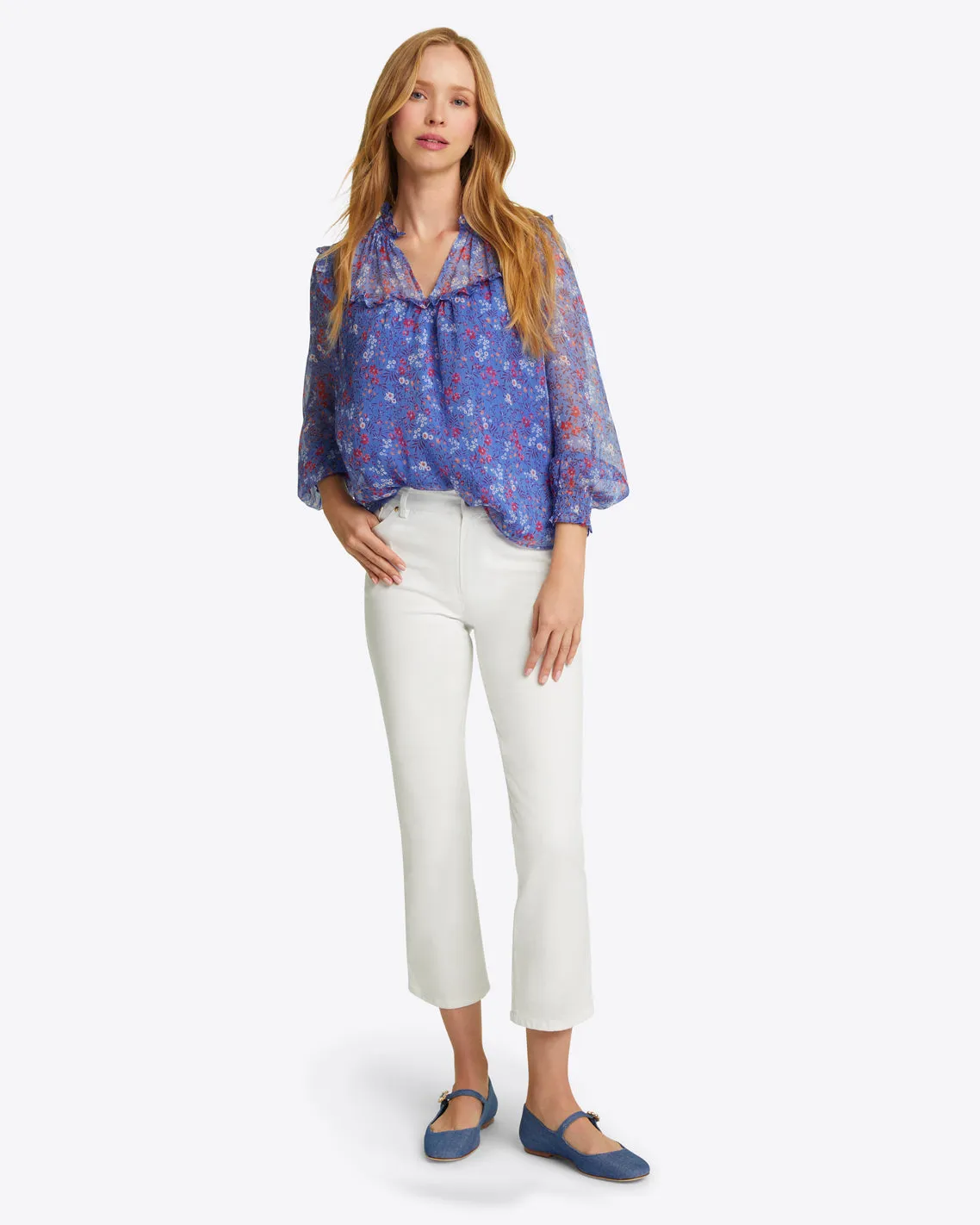 Gretchen Top in Garden Posy sold by Draper James product image thumbnail 4