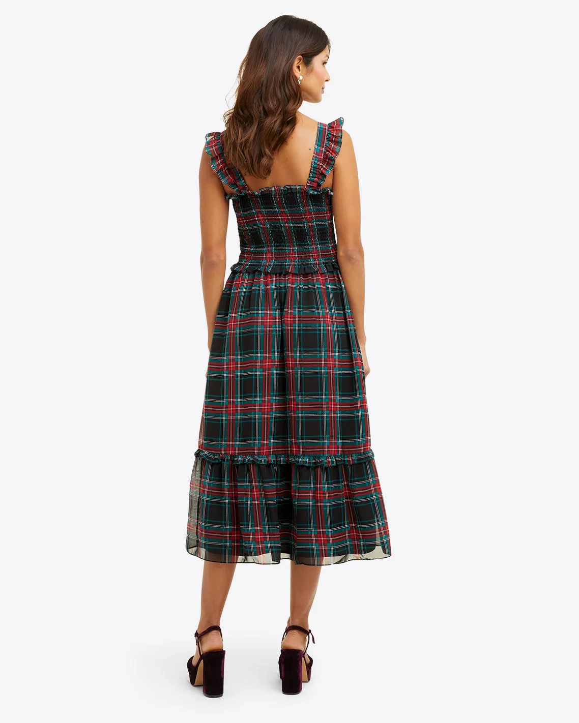 Kimberly Smocked Dress in Georgia Plaid sold by Draper James product image thumbnail 3