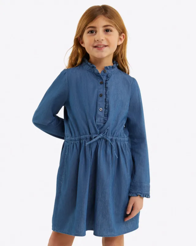 Girls Shirtdress in Chambray sold by Draper James